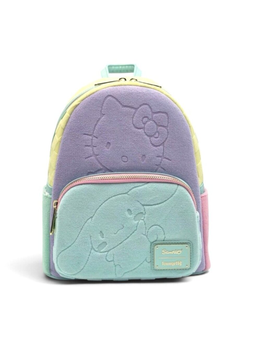 Loungefly SDCC Hello Kitty & Friends Color Block Terry Cloth Mini Backpack NWT